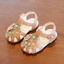 Dép rọ, sandal tập đi bé gái đính ngũ hoa xinh xắn, đế mềm nhẹ chân chống trượt cho bé từ 0 đến 2 tuổi
