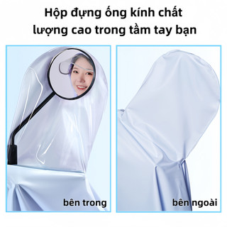 Áo mưa xe điện chạy pin có tấm trong suốt, áo mưa PVC một lớp và hai lớp, áo poncho xe máy người lớn có gương