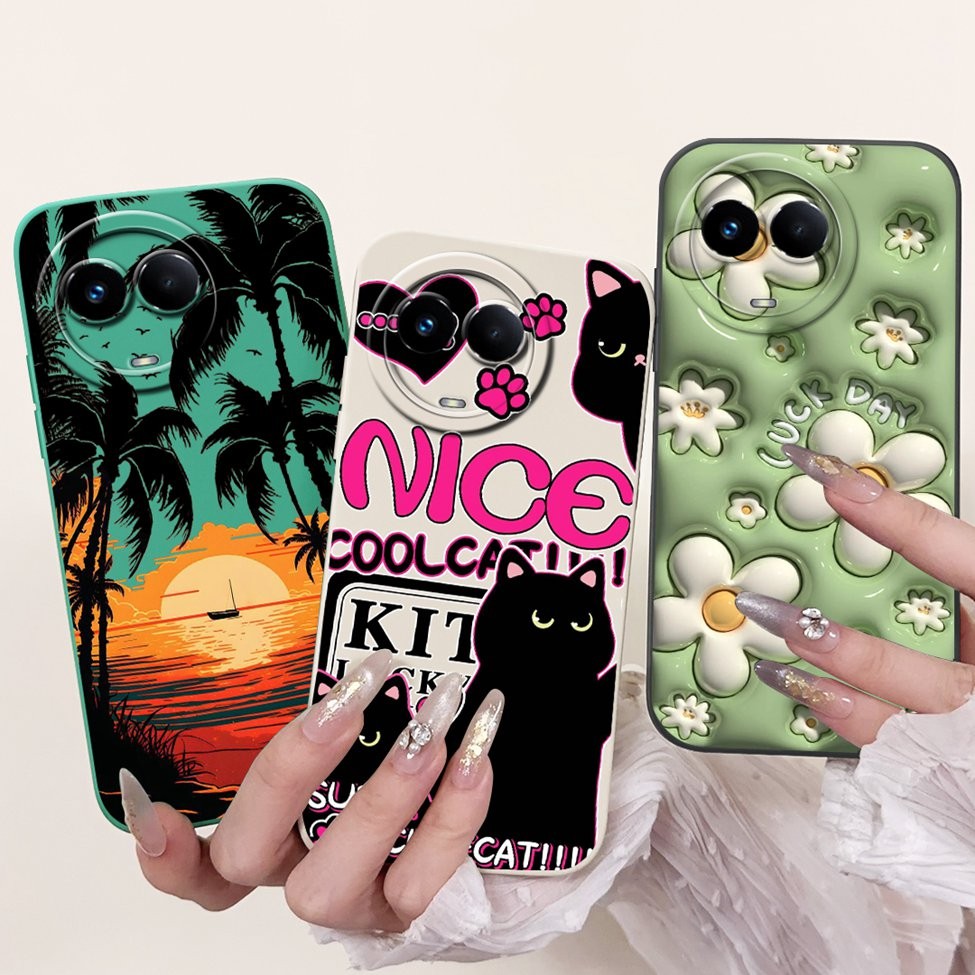 Dành Cho Realme V50 RMX3783 Ốp Lưng V50s RMX3781 Thẩm Mỹ Mèo Dễ Thương Thời Trang Ngộ nghĩnh Mát Silicon Ốp lưng Cho Realme V50s Ốp Lưng Chống Sốc