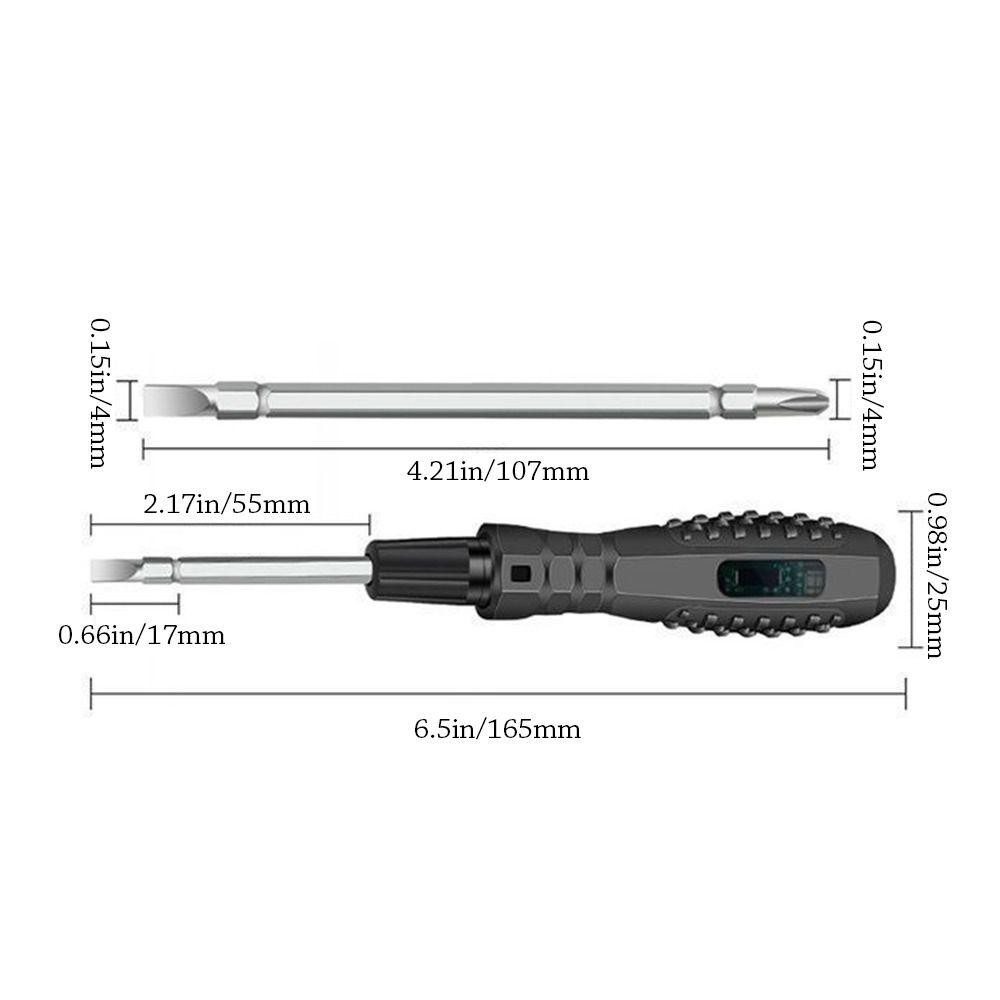 Bút thử điện SIMPLEAID, Tua vít cảm ứng thông minh 2 trong 1, Từ di động / Chữ thập Dụng cụ thợ điện có thể tháo rời đa chức năng Hộ gia đình