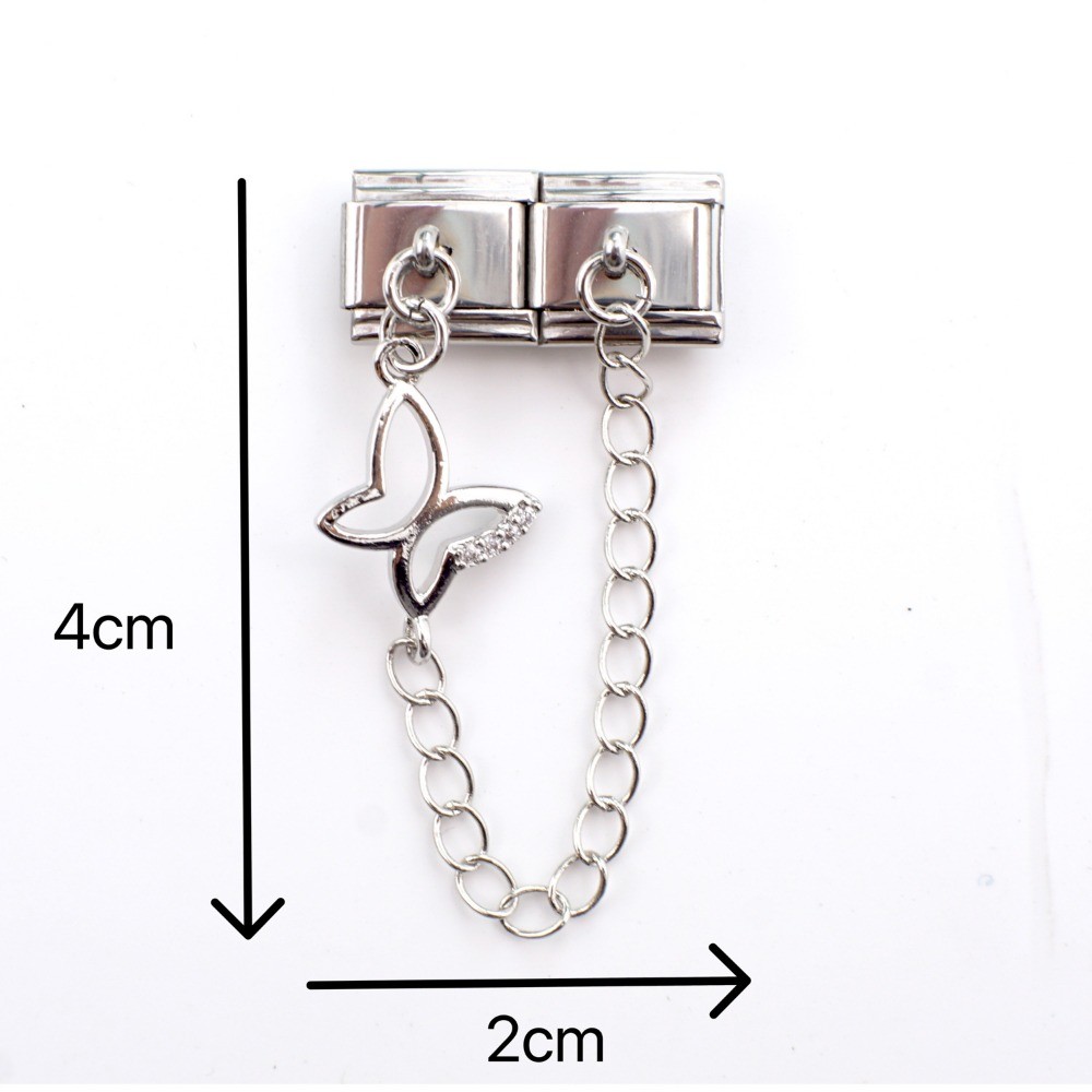 Mới Phong Cách Ý Mô Đun Vòng Tay Mặt Dây Chuyền Series Đuôi Dây Móc Series Tạo Kiểu Cá Tính Dây Xích