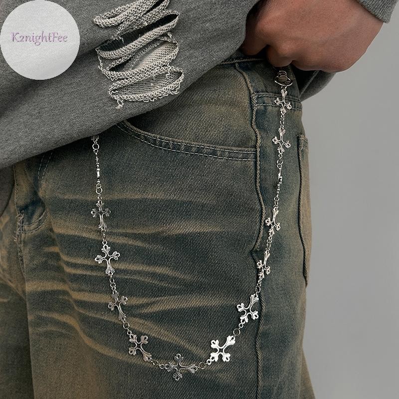 K2nightfee Vintage Goth Punk Eo Dây Xích Dành Cho Nam Punk Quần Jeans Dây Xích Hip Hop Cross Quần Dây Xích Hợp Thời Trang Dây Thắt Lưng Phụ Kiện Quà Tặng VN