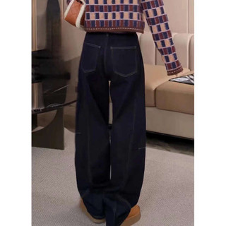 🔥 ins 🔥 phong cách cổ điểnins quần dao cong ống rộng Quần Jeans Nữ có hàng sẵn Mùa xuân 2025 phong cách mới quần ống rộng thường ngày Quần Bò Nữ Ống Rộng Siêu Tôn Dáng ☛Plus size lông cừu lót thẳng Quần jean nữ mùa thu đông mũm mĩm cô gái hình quả lê dá
