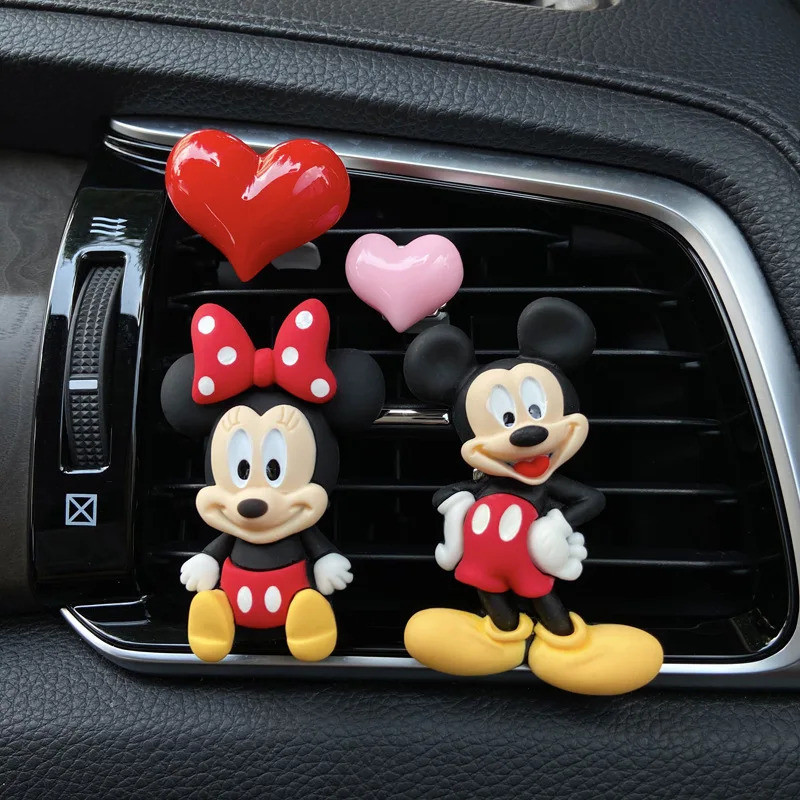 Mickey Minnie Chuột Donald Vịt Ô Tô Lỗ Thông Hơi Kẹp Nước Hoa Làm Mát Hoạt Hình Dễ Thương Gấu Trang Trí Tự Động Trang Trí Nội Thất Phụ Kiện