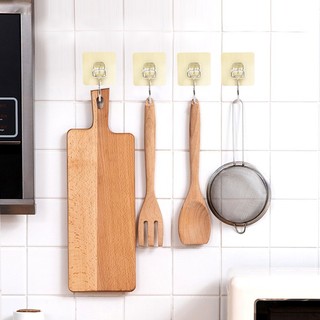 1 / 3 / 5 Cái Móc Chống Thấm Nước Trong Suốt Không Cần Đinh Cho Nhà Bếp / Móc Treo Tường Tự Dính Đa Năng Treo Chìa Khóa