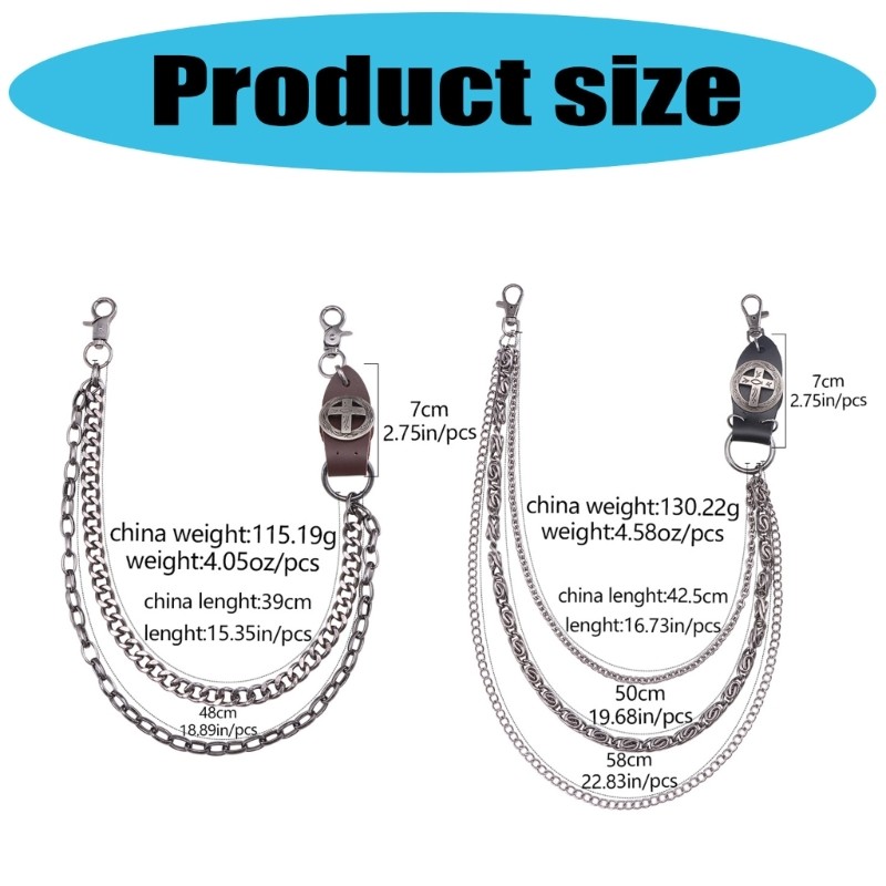 Wellb Dây thắt lưng kim loại thời trang Unisex Dây xích thời trang Dây chuyền trơn tru độc đáo để mặc thường ngày và dự tiệc