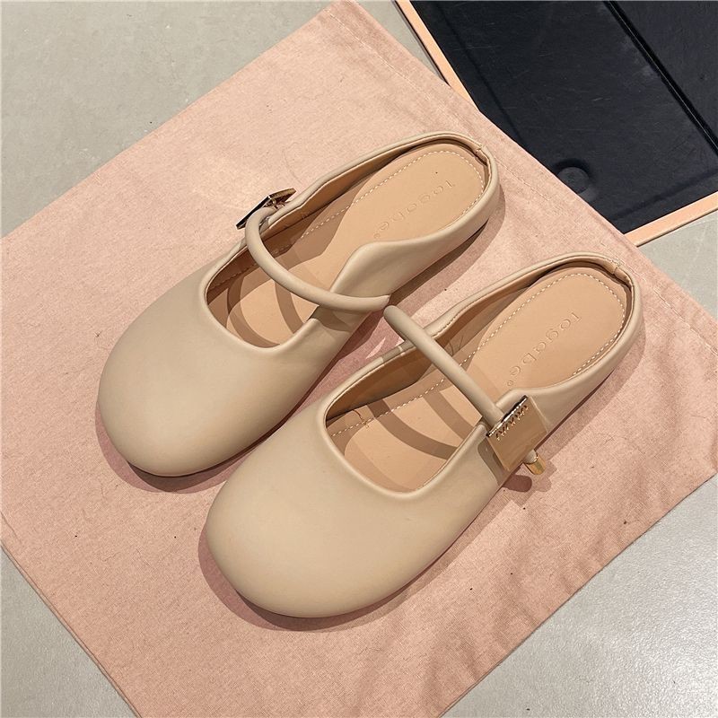 【✨Sopt】Giày sandal nữ Kiểu Hàn Tối giản Mũi tròn Đế êm Không mỏi chân Giày dép nữ Hàng ngày Đi làm