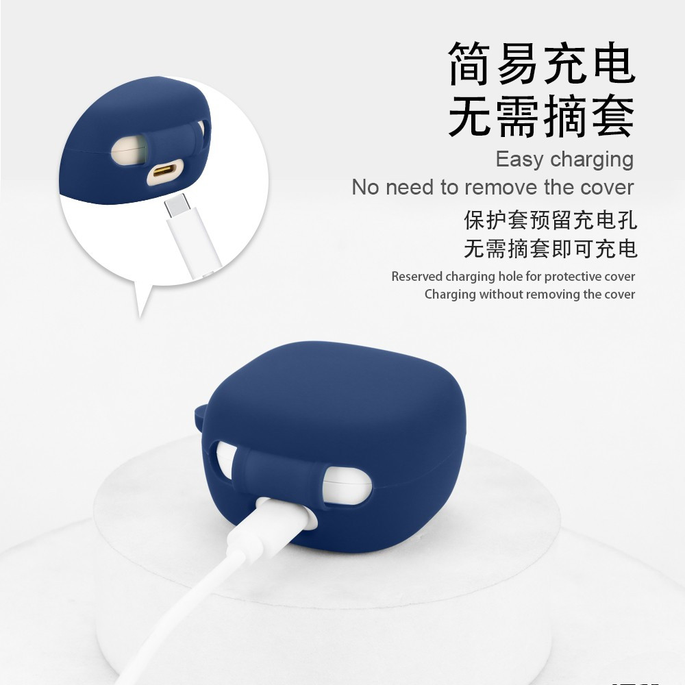 Cho Baseus Bass BD1 Vỏ Tai Nghe Silicon Màu Trơn Vỏ Tai Nghe Chống Sốc Vỏ Bảo Vệ Tai Nghe Da