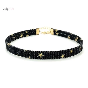 Julyhot Hợp Thời Trang Xanh Denim Gothic Goth Punk Ngôi Sao Vòng Cổ Choker Cá Tính Vintage Xương Đòn Dây Xích Dành Cho Nữ Trang Sức Thời Trang Phụ Kiện Massivedeals