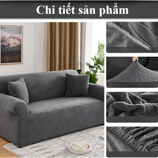 Vỏ Bọc Ghế Sofa Co Giãn Chống Bụi, Chất Liệu Jacquard Thoáng Mát, Dành Cho Sofa Hình Chữ L