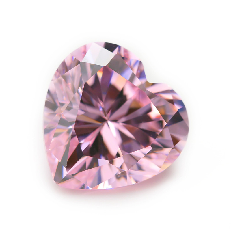 Hồng Trái Tim cắt đá CZ 3x3mm đến 10x10mm cho DIY trang sức