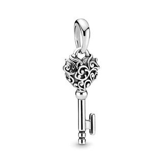 Mặt dây chuyền hình tháp Eiffel chuột Mickey Chìa Khóa Móc tự làm quyến rũ S925 mạ bạc