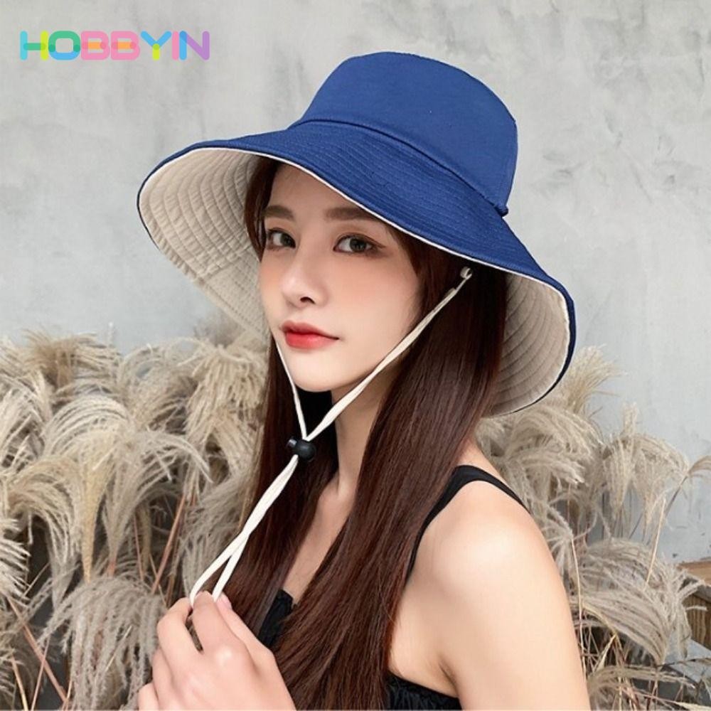 Mũ xô HOBBYIN Nam Nữ Xuân Hè Chống tia cực tím Mũ chống nắng di động