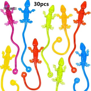 YOWEI 30 miếng Đồ chơi tắc kè Túi đựng đồ chơi trẻ em nhồi bông, Đồ chơi thằn lằn đàn hồi, Phần thưởng lớp học Đồ dùng dự tiệc sinh nhật VN