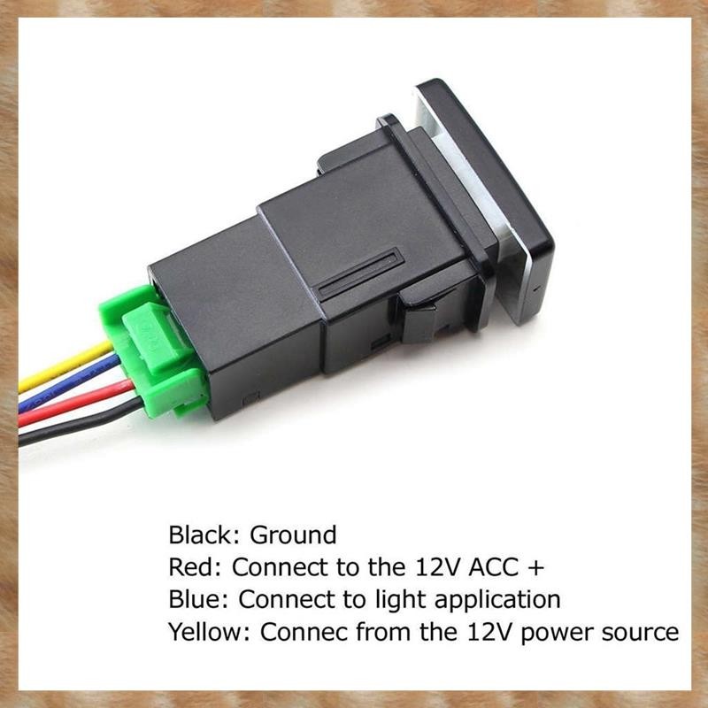[S Z] Công tắc trang bị lại tự động 6X Công tắc bật tắt chống nước Công tắc đèn sương mù với 4 dòng cho đèn trắng