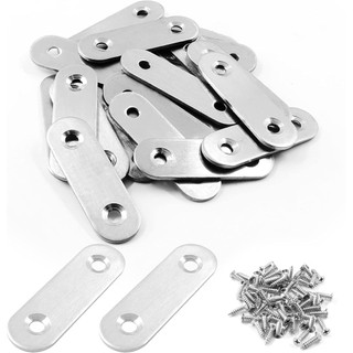10 Chiếc Nẹp Thẳng Thép Không Gỉ Chân Đế Thẳng Sửa Chữa Gia Cố Đĩa Gỗ Bảng Khung Giường Đồ Nội Thất và Kệ Đen Mờ chắc chắn phù hợp dùng cho gia đình căn hộ văn phòng và không gian nhỏ