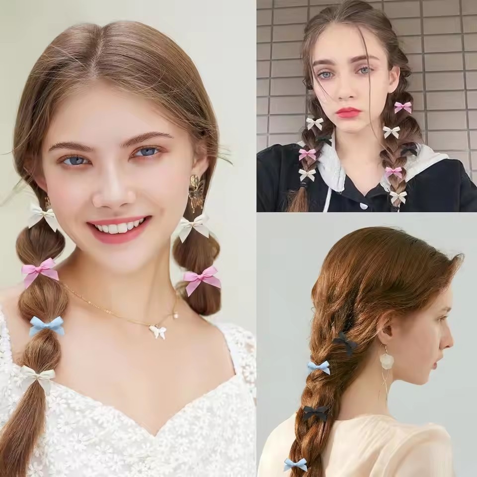 8 Kẹp Tóc Nơ Ballet Ngọt Ngào - Kẹp Tóc Nơ Mini Dễ Thương Cho Bé Gái Hàn Quốc - Phụ Kiện Tóc Thời Trang