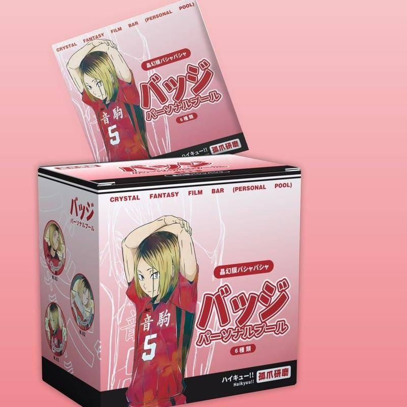 Haikyuu!! Bộ huy hiệu Chân nút 58mm kèm thẻ Acrylic có Hinata Shoyo và Kenma Kozume