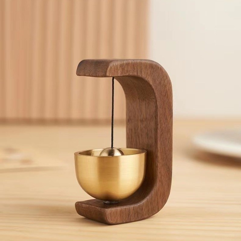 Chuông Gió Bằng Gỗ Treo Cửa Chuông Cửa, Chuông Đồng Gỗ Vintage.Chuông Đồng Trang Trí Nhà Cửa