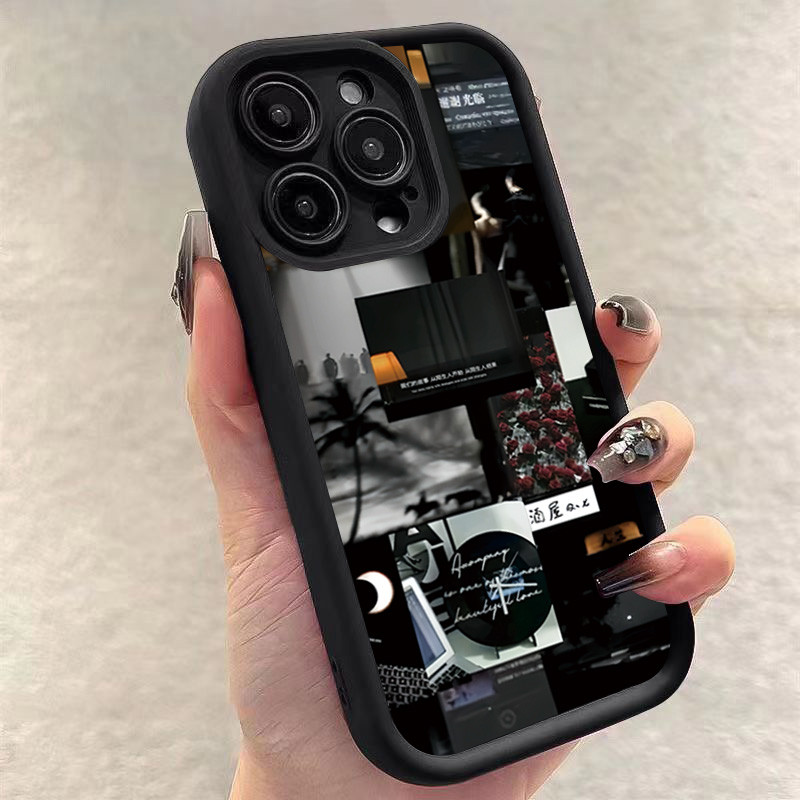 Vỏ Tương Thích Cho iPhone 16 15 Pro Max 11 13 14 12 Pro Cho iPhone 7 8 Plus XS Max X XR SE2022 Dễ Thương Vintage Nhãn Hoa Bướm Silicon Mềm Mờ Chống Sốc