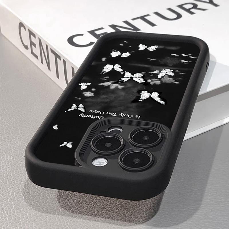 Vỏ Tương Thích Cho Xiaomi Mi 11 Lite 5G NE Mi 14T 13T 14 Pro 13 12T 12 Pro Poco F6 F3 F5 X5 X3 X6 M6 Pro 4G Nhãn Vintage Dễ Thương Hoa Bướm Silicon Mềm Matte Cover