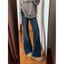 Quần jeans nữ xanh đen Hades dáng rộng, quần bò nữ lưng cao thời trang Xứ A Nam