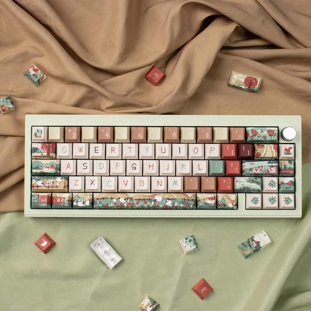 Rangeland Keycaps PBT Cherry Profile Độ dày 1.7mm Phong cách sơn dầu Bộ ...