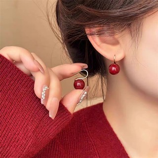 Bông tai màu đỏ rượu Ankola dành cho nữ 2026 bông tai cổ điển mới