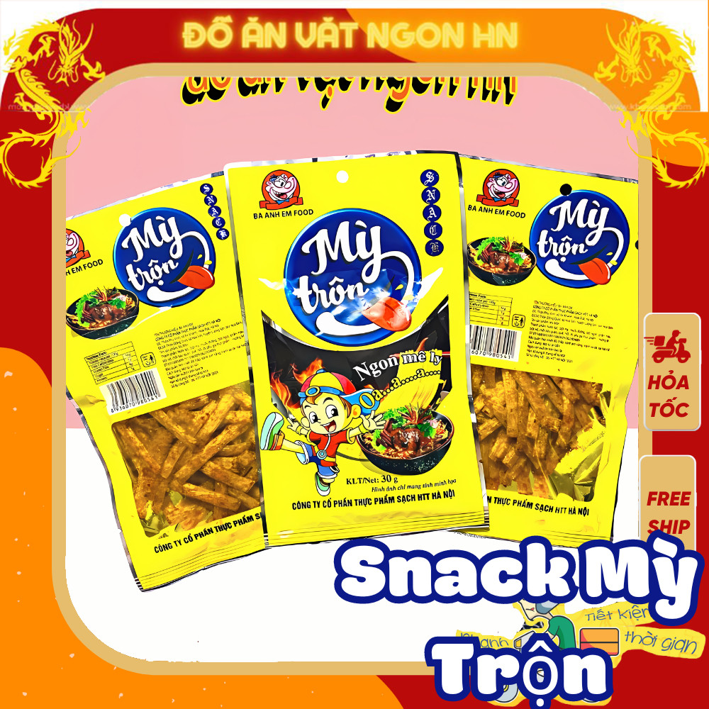 Đồ ăn vặt snack mì trộn 10 gói ăn vặt cay cay ngon dai ở cổng trường ...