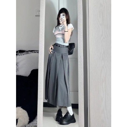 [Có Bigsize 40-80kg] Chân Váy Midi Dáng Dài Hàng Cao Cấp, Chân Váy Xếp Ly Form Đẹp