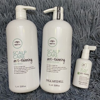 Bộ gội xả dưỡng tóc chắc khỏe, kích thích mọc tóc Tea Tree Paul Mitchell Scalp Care anti-thinning 1000mlx2 [ TN ]