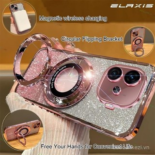 Cho Vivo iqoo Z9 5G/iqoo Z9 Turbo trường hợp điện thoại không dây phí Vòng đứng Bìa dần dần long lanh mềm TPU vỏ ES001 4ucj