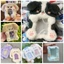 SNUGHOUSE Photocard, Hộp đựng thẻ ảnh thỏ / chó / mèo đa chức năng, Phim hoạt hình sang trọng Thỏ tai to / Thẻ Collie viền học sinh