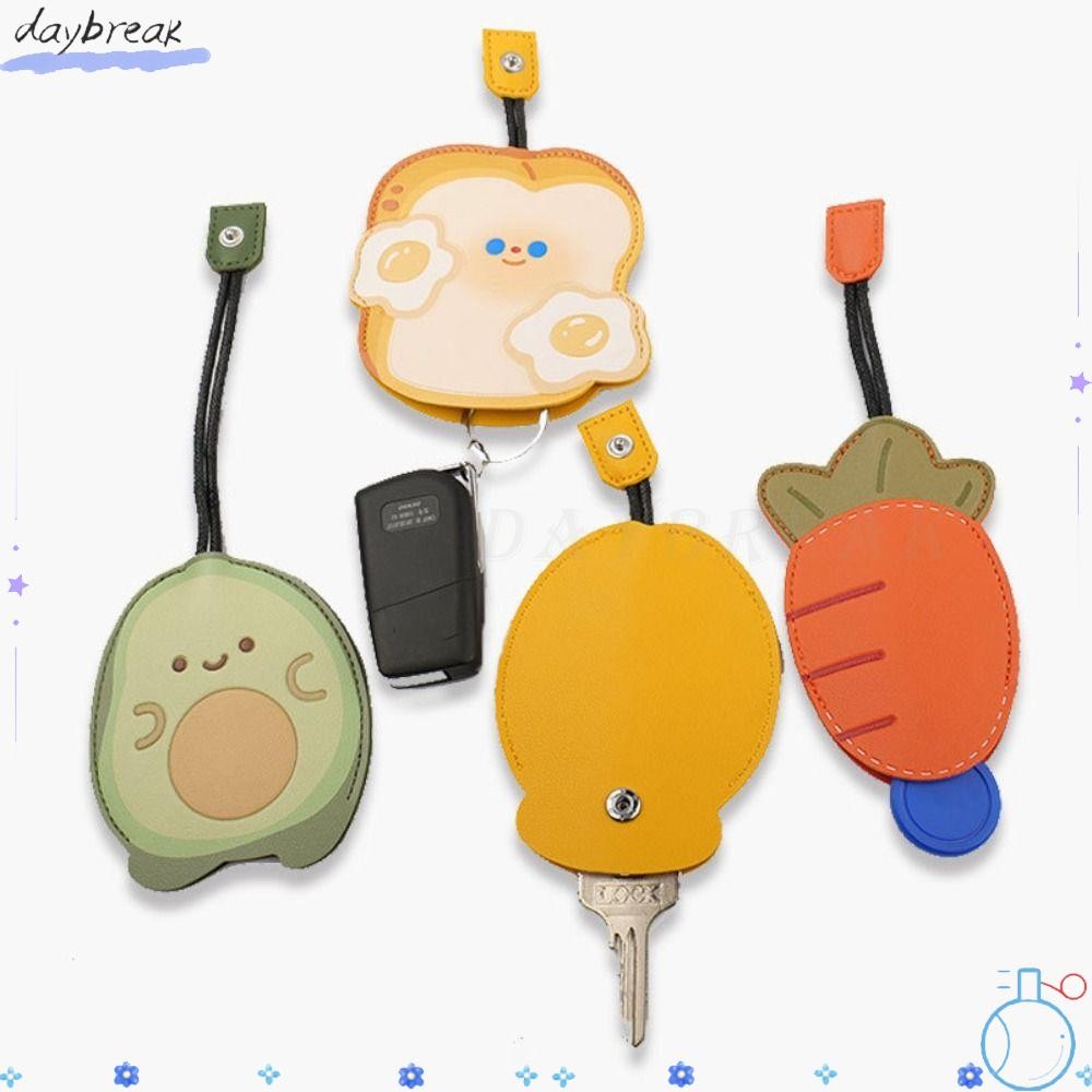 Túi chìa khóa DAYBREAK, Túi chìa khóa kéo công suất lớn bằng da PU, Túi chìa khóa miệng mở đa chức năng dễ thương trên ô tô
