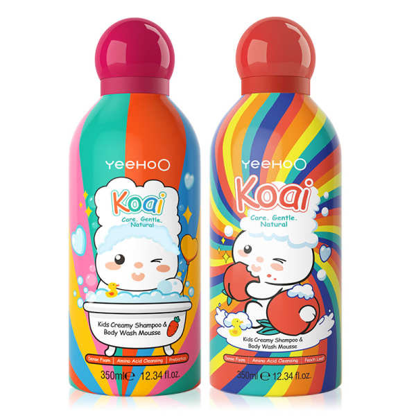 🔥 làm sạch 🔥 chăm sóc 2 trong 1 Dầu gội & sữa tắm dịu nhẹ cho bé, Mousse Bubble đặc biệt, có sẵn hàng