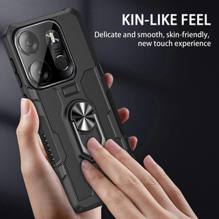 Dành Cho Tecno Spark Go 2023 Ốp điện thoại PC Cứng Lưng Mềm TPU Edge Bảo Vệ Camera Nhẫn Giá Đỡ Chân Đế Chống Sốc Mỏng Bao