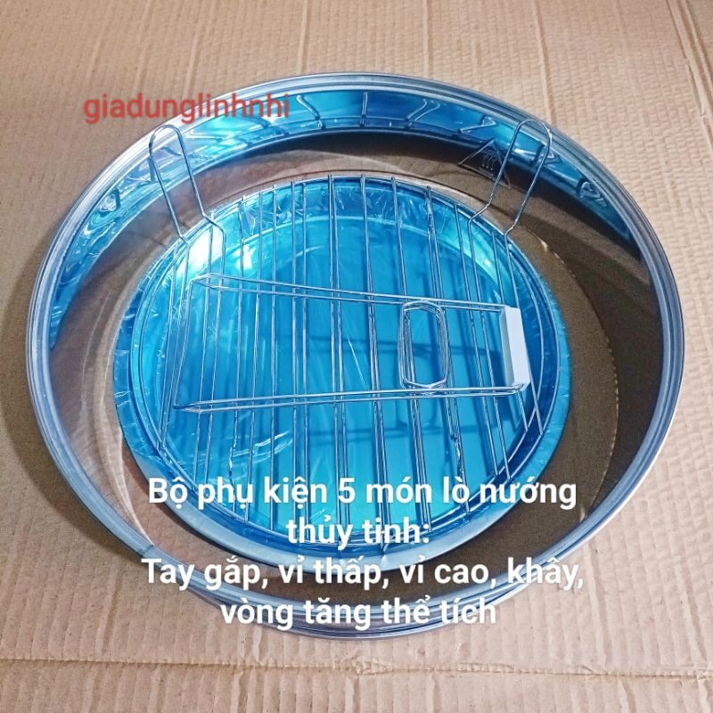 Đầu lò nướng thủy tinh và bộ phụ kiện lò nướng thủy tinh/ lò nướng tròn phù hợp các loại lò