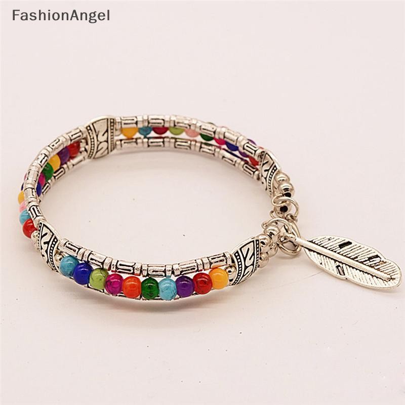 FashionAngel Thời Trang Tây Tạng Bạc Lắc Tay Nữ Gypsy Ngọc Trai Vintage Bohemian Vòng Tay VN
