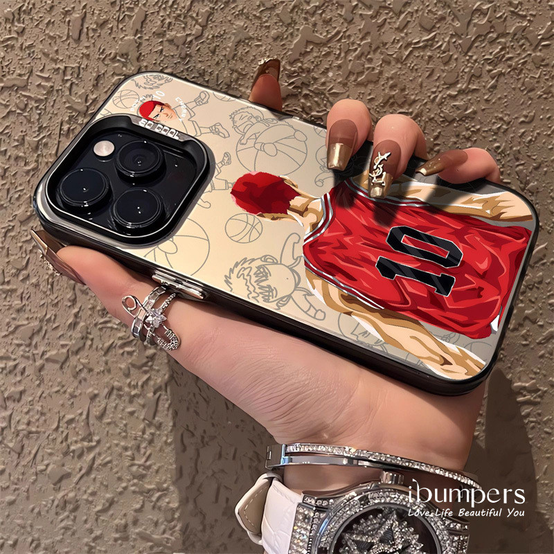 ibumpers Ốp Điện Thoại iPhone Hợp Thời Trang Cool Slam Dunk Anime Họa Tiết Cho IPhone 16 15 14 12 13 11 Pro Max Ốp Lưng IMD Cứng Và Nhẵn