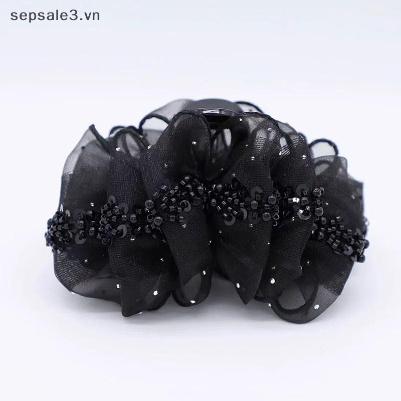# Sepsale # Tính Khí Lưới Thanh Lịch Đám Mây Nắm Kẹp Tóc Đuôi Ngựa Kẹp Tóc Cho Nữ Mũ Phụ Kiện Tóc.