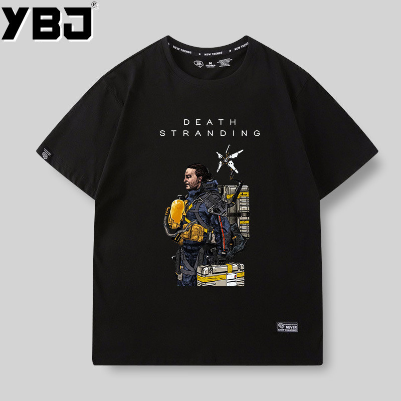 P PS4 Game Death Stranding Death Stranding Hàng hóa Áo thun ngắn tay Nam Dạo phố Thời trang độc đáo