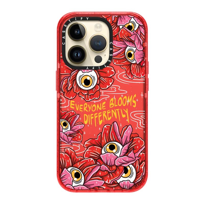 Casetify X Mọi Người Blooms Khác Nhau Ốp Lưng Acrylic Cứng Hút Từ Tính Màu Đỏ Cho Apple IPhone 12 13 14 15 16 Pro Max Plus Có Hộp