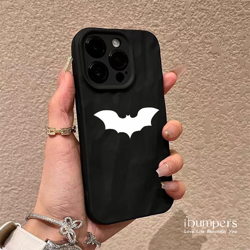 ibumpers Ốp Điện Thoại iPhone Họa Tiết Cặp Đôi Bát Mát Đơn Giản Cho IPhone 16 15 14 12 13 11 Pro Max IP 7 8 Plus X XS XR Xếp Ly Ốp Lưng Silicon Mềm Chống Sốc