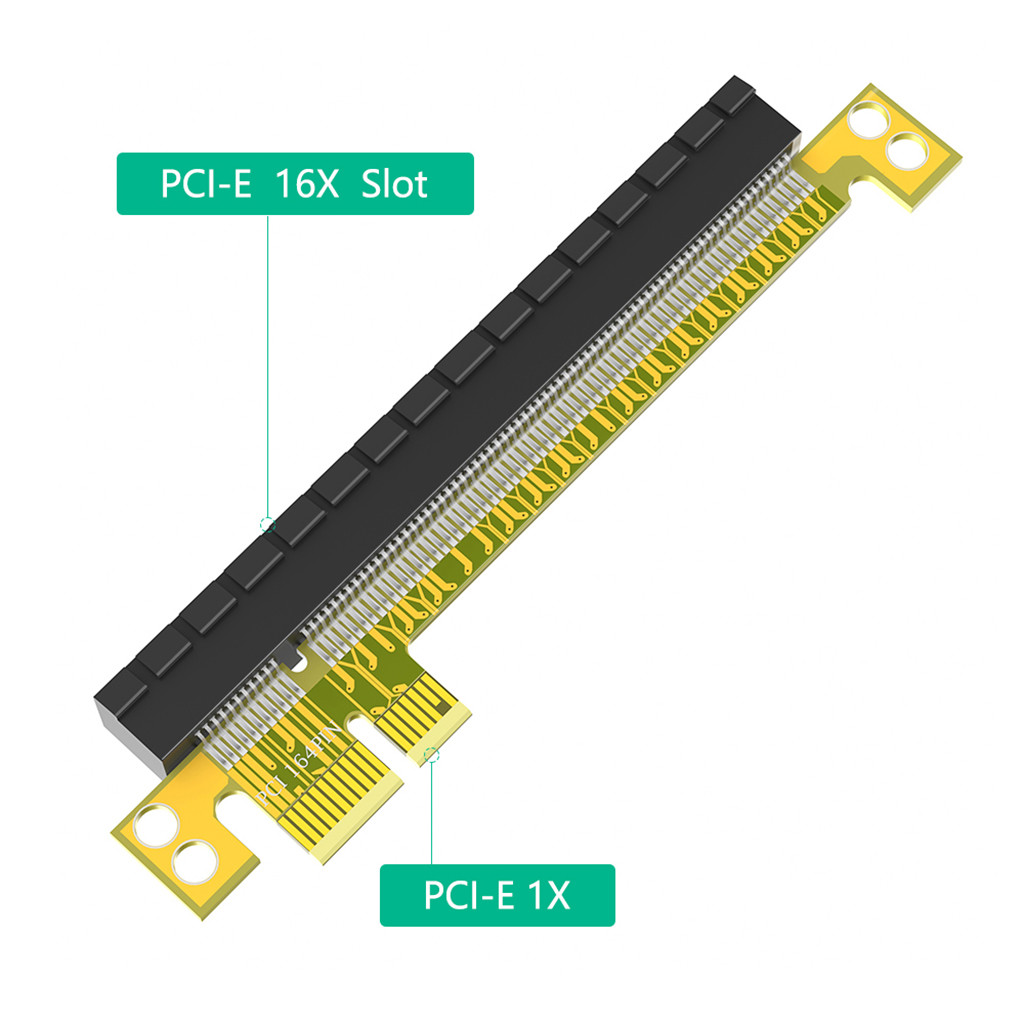 Bộ chuyển đổi thẻ nâng mở rộng JMT PCI-E 1X đến 16X Nam sang Nữ Cardf mở rộng cho Card đồ họa Thiết kế bảng PCB 4 lớp