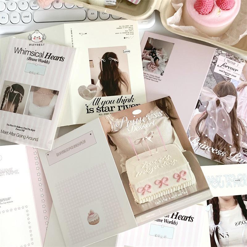 Maybest 10 Chiếc Hàn Quốc Ins Thời Trang Dễ Thương Thẻ Ảnh Kpop Thẻ Lưng Có Thể Gập Lại Đựng Thẻ Sửa Trang Trí Bảng Giấy DIY Chất Liệu Đóng Gói {VN}