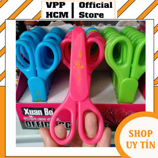 [2 Cái] Kéo Cắt Giấy Xuan Bo, Kéo Học Sinh Mini Có Nắp Đậy