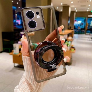 Ốp lưng Oppo Reno 13F cho Reno 13 F 13F 13Pro Reno13 F Reno13Pro Reno13F 5G 4G với giá đỡ, bảo vệ ống kính, vỏ TPU trong suốt cho OPPOReno13F, ốp lưng chống sốc Reno12