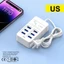 6 Trong 1 USB Sạc Nhanh PD Loại C 35W Sạc Nhanh Điện Thoại Di Động Sạc Nguồn USB Hub Adapter 6 Cổng EU US Cắm