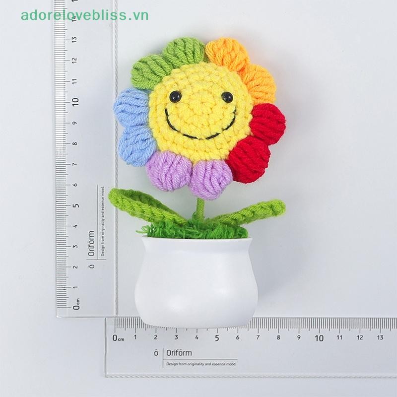 Thêm 1 Cái Sáng Tạo Hoa Nhân Tạo Dễ Thương Móc SunFlower Chậu Dệt Kim Hoa Tốt Nghiệp Hoa Xe Trang Trí Nhà Cửa Quà Tặng BSS
