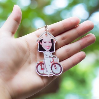 Móc Khóa Chibi Mica - In Theo Yêu Cầu, Thiết Kế Xinh Yêu